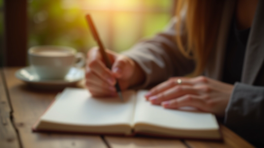 Mains écrivant dans un carnet